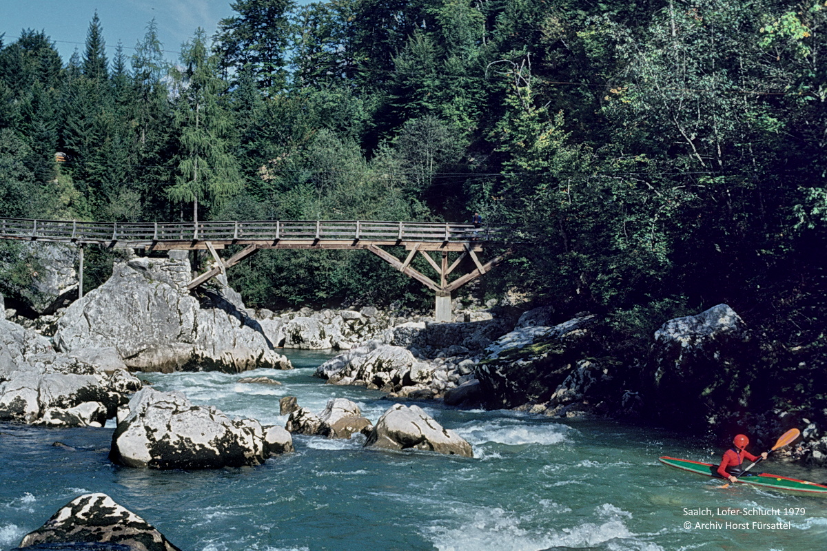 Teufelssteg, Lofer-Schlucht (Saalach), Austria, September 1979