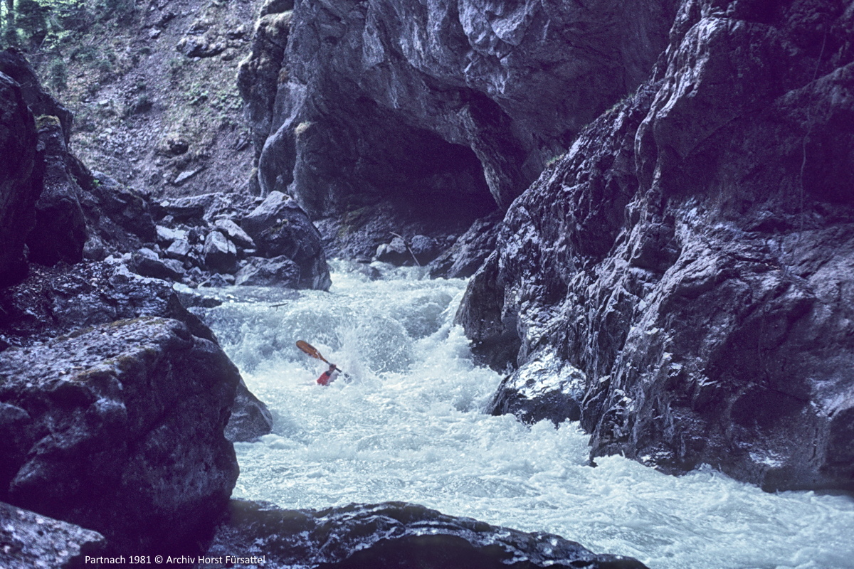 Wildwasserfahren in der Partnachklamm