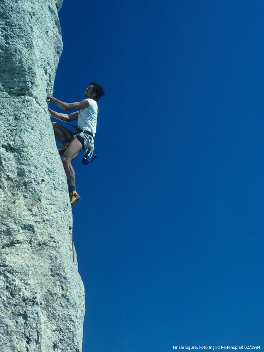 Horst Fürsattel, Klettern, Finale Ligure, Februar 1984