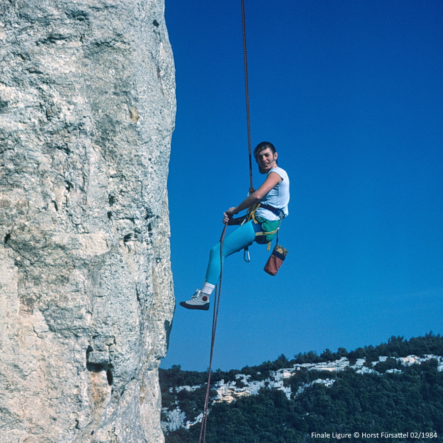 Ingrid Reitenspieß, Klettern, Finale Ligure, Februar 1984