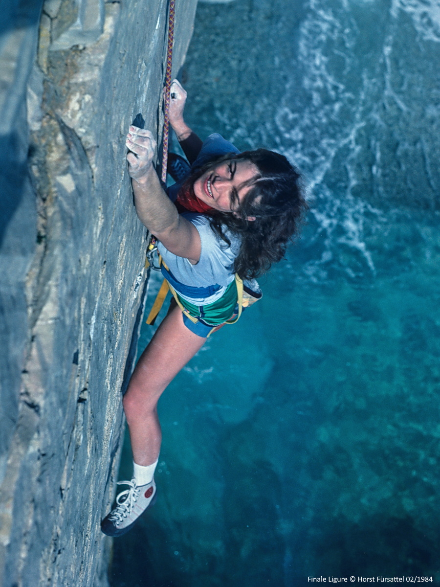 Ingrid Reitenspieß, Klettern, Finale Ligure, Februar 1984