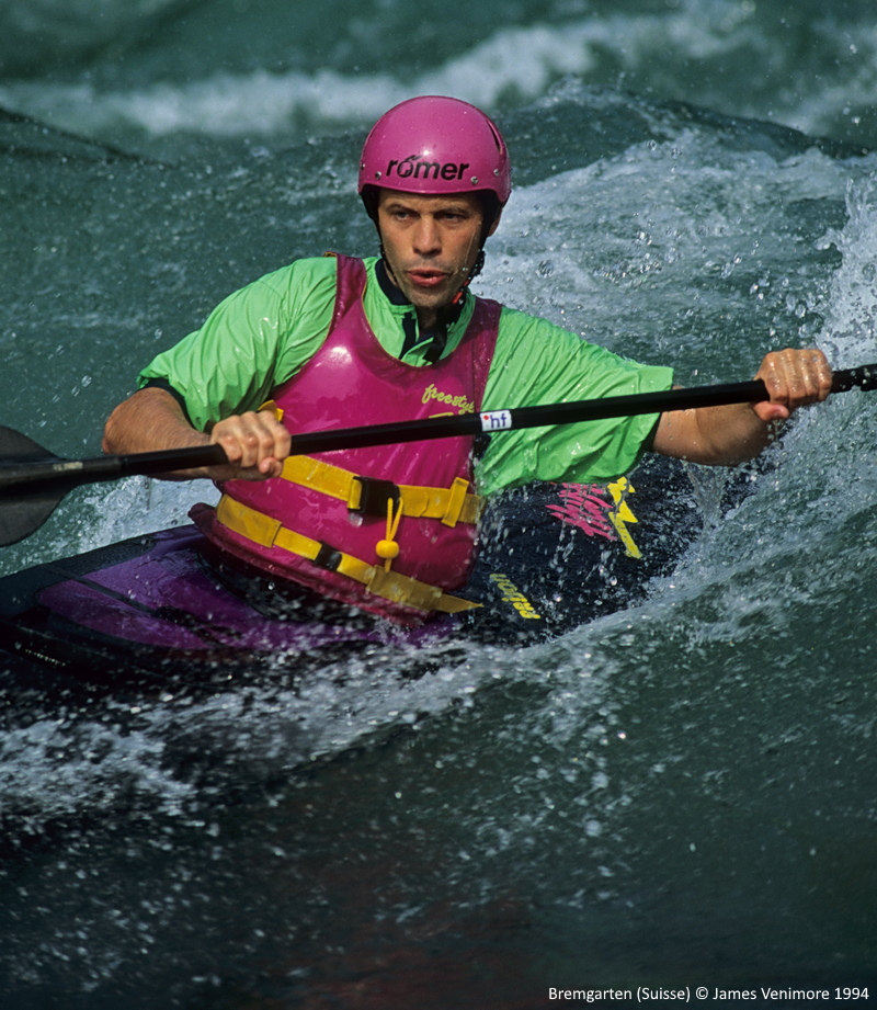 Horst Fürsattel, Kayak Paddling Surfing Reuss, Bremgarten 