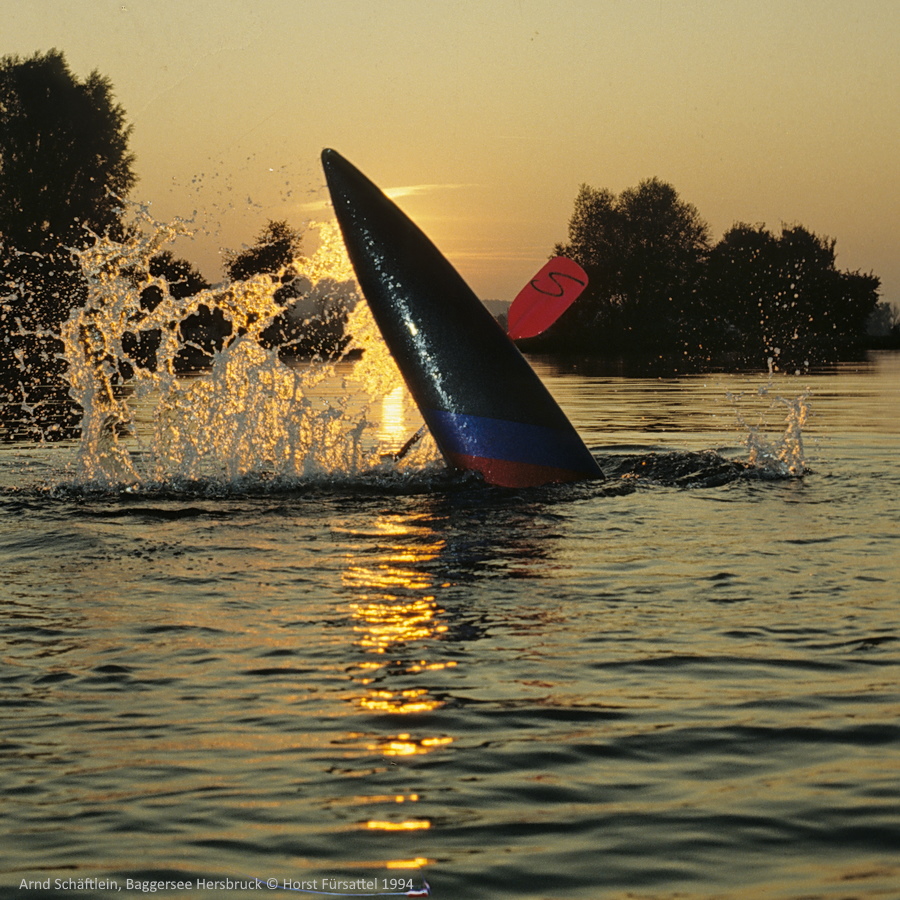 Arnd Schäftlein, Squirt-Boating, Baggersee Hersbruck, Foto Horst Fürsattel 1994